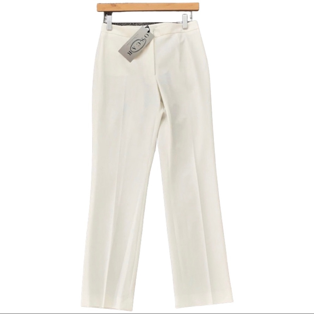 OSCAR by Oscar De Le Renta Ivory White Pants